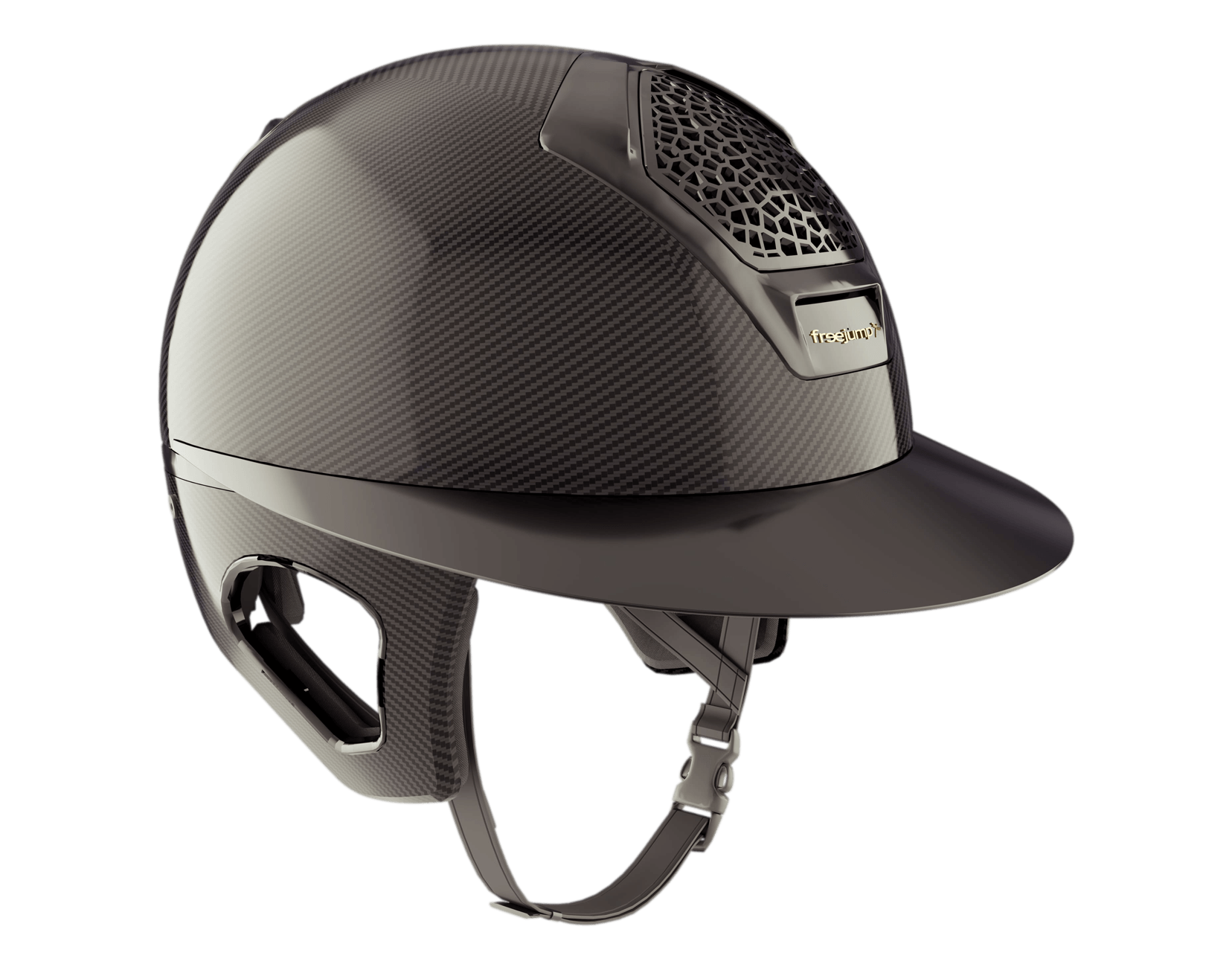 Freejump Voronoi Carbon riding helmet — the world's first helmet with temple protection