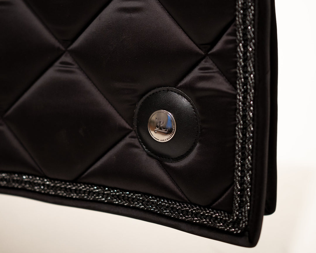 Saddle Pad-Black Crystal- Dressage