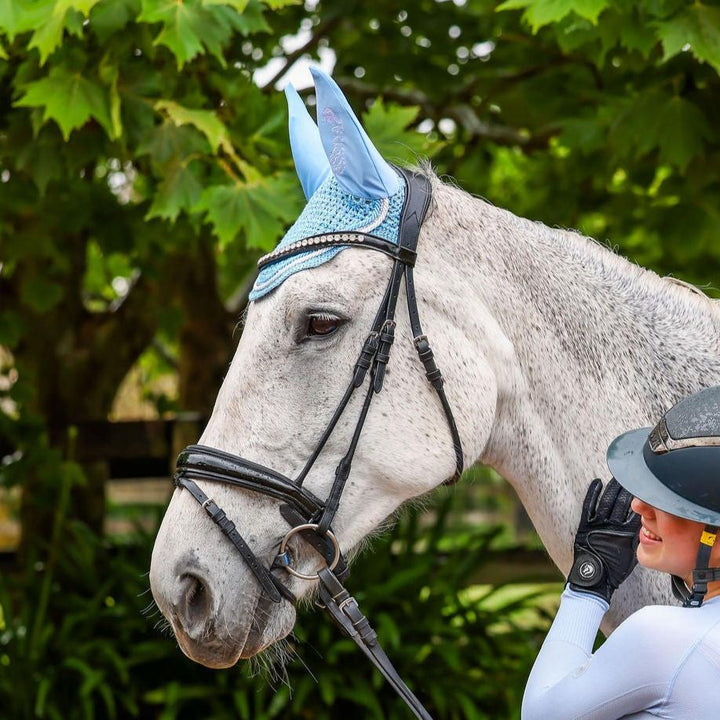 Icy Blue Bonnet - Ear Bonnets by Lady Godiva Equestrian
