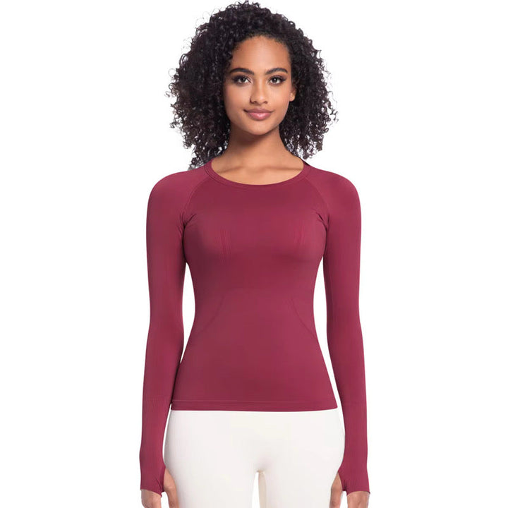 Burgundy LS Seamless Performance Baselayer