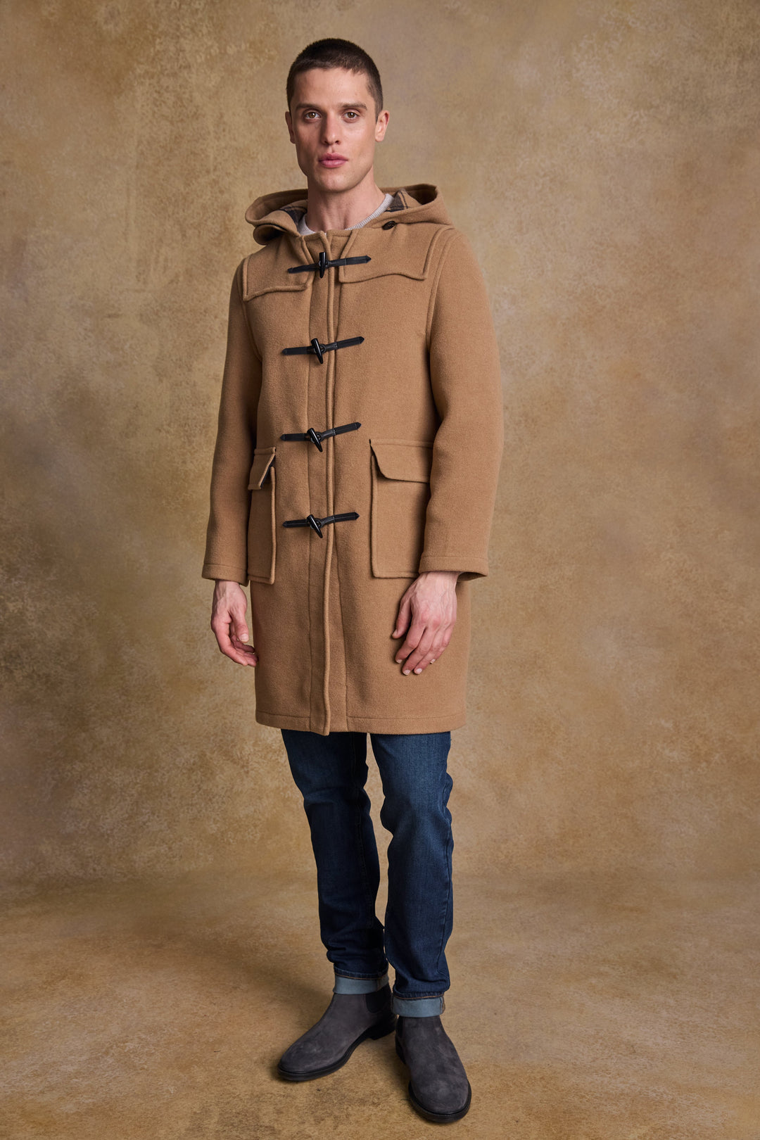 Alex Wool Duffle Coat - Camel