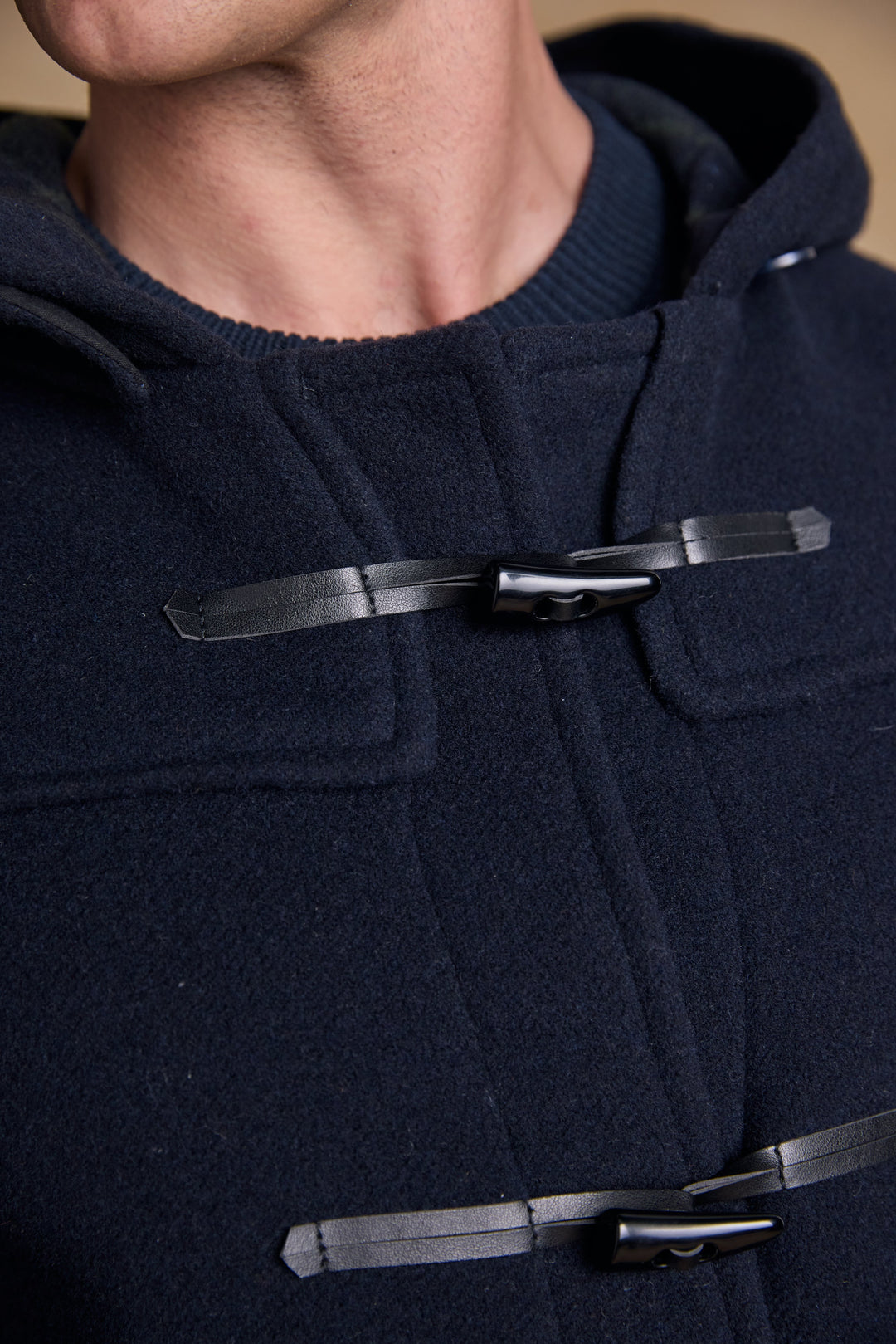 Alex Wool Duffle Coat - Navy