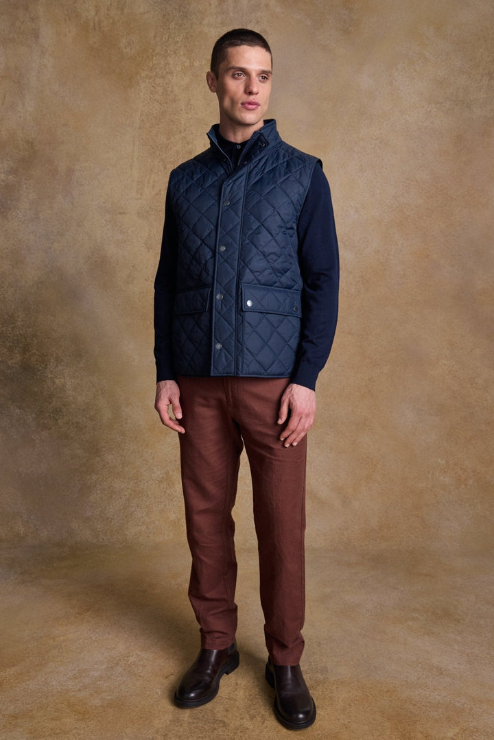 Jack Murphy Ireland - Conor Quilted Gilet - Navy - Quilts & Gilets