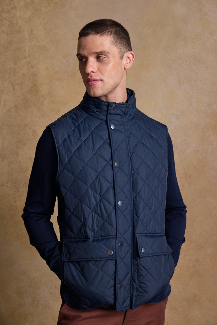 Jack Murphy Ireland - Conor Quilted Gilet - Navy - Quilts & Gilets
