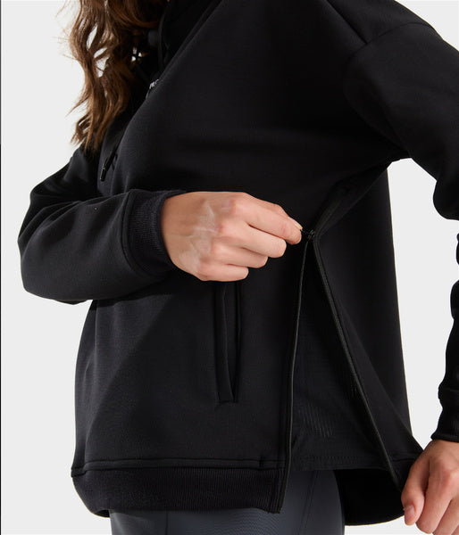 Hooded riding sweatshirt