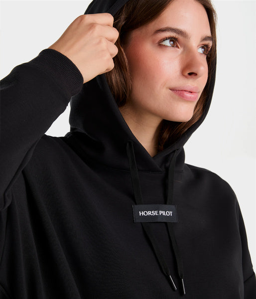 Hooded riding sweatshirt
