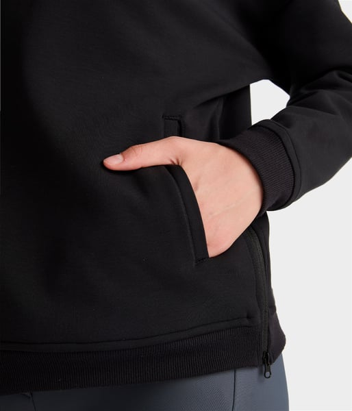 Hooded riding sweatshirt