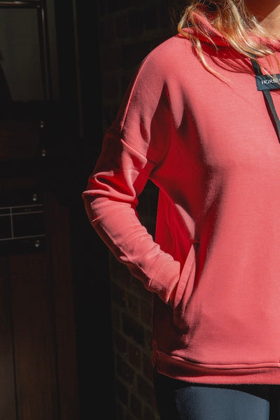 Hooded riding sweatshirt