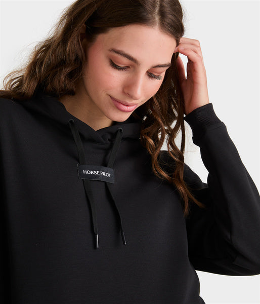 Hooded riding sweatshirt