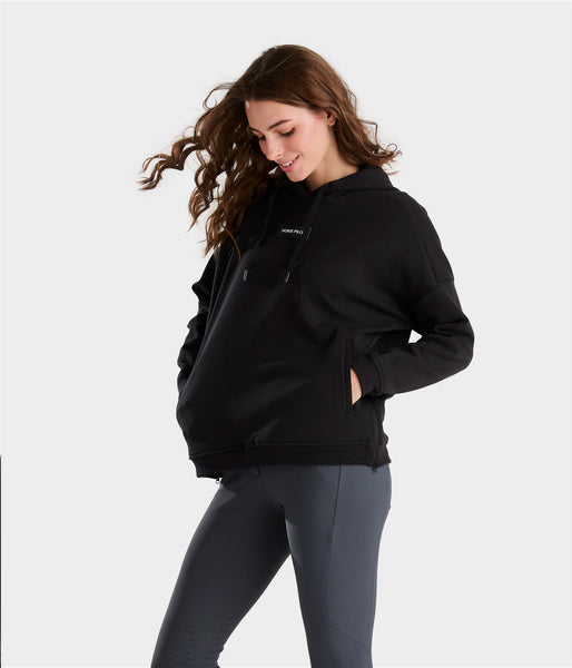 Hooded riding sweatshirt