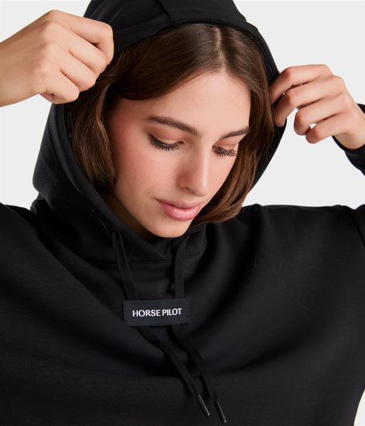 Hooded riding sweatshirt