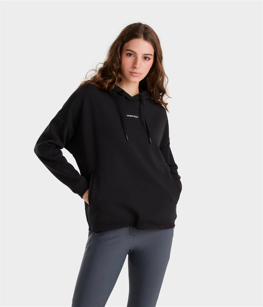 Hooded riding sweatshirt