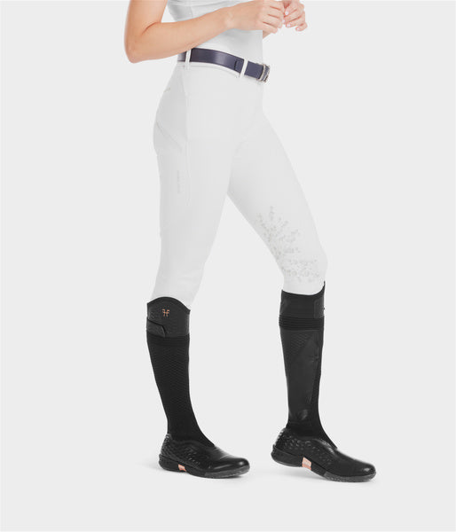 X-Perform white knee grip riding pants