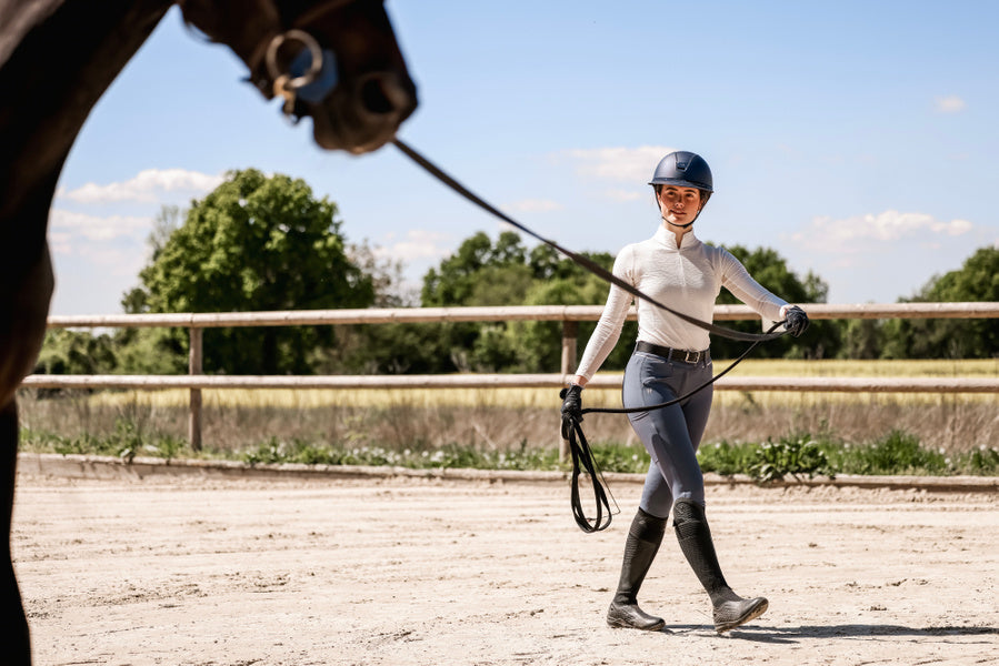 X-Balance 2.0 white knee grip riding trousers