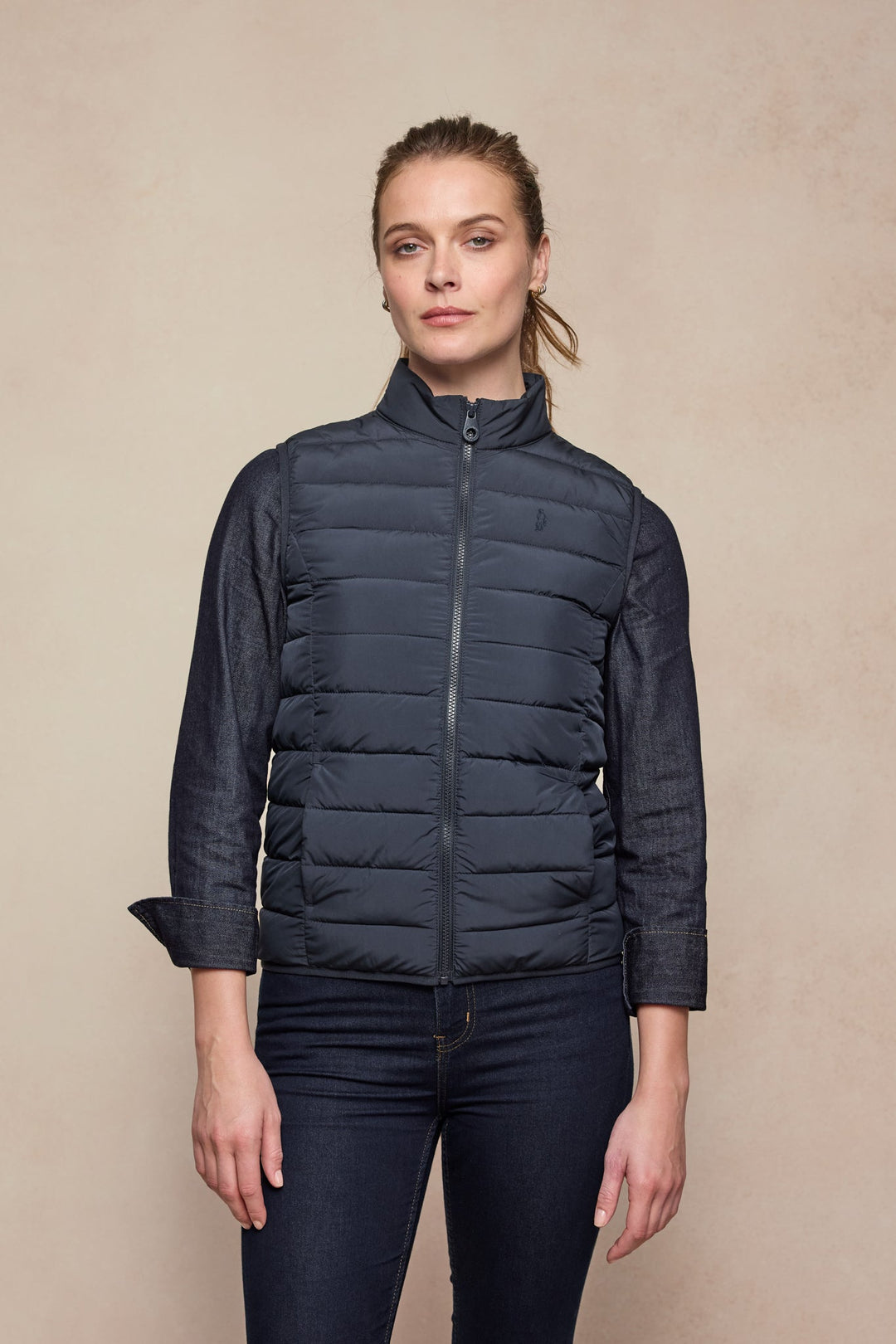 Leah Puffa Gilet - Navy