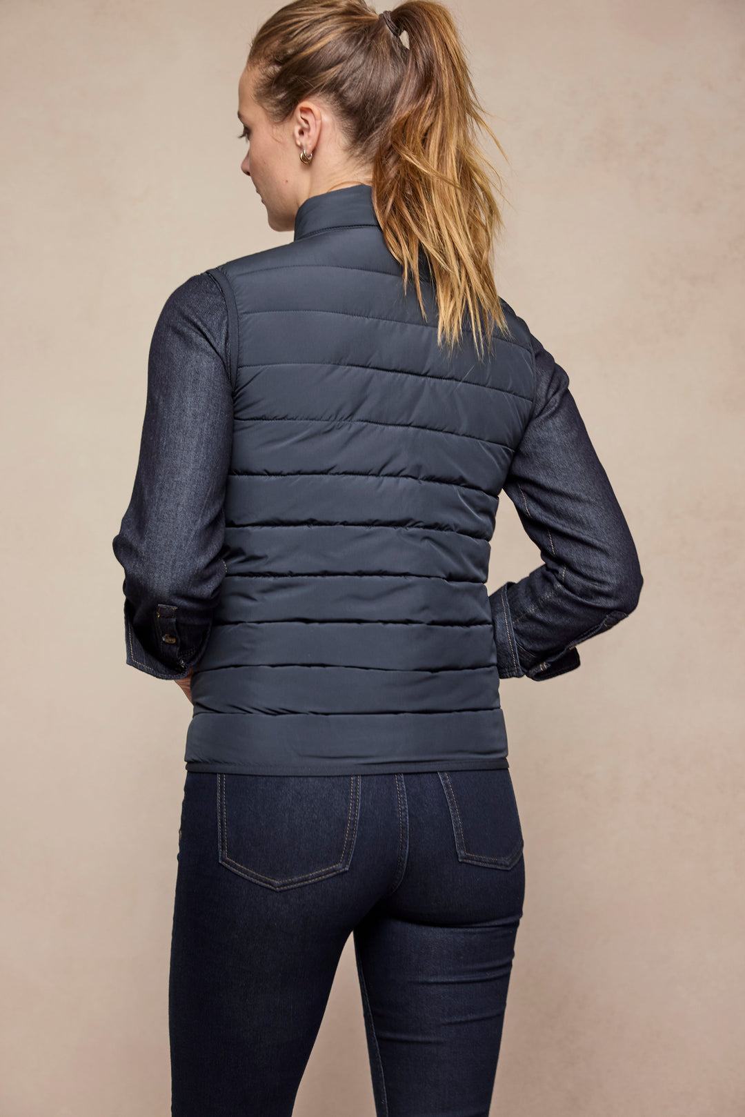 Leah Puffa Gilet - Navy