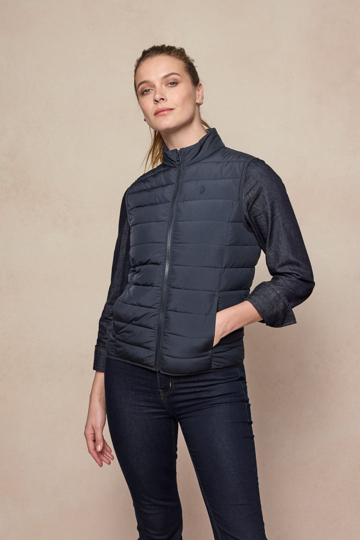 Leah Puffa Gilet - Navy