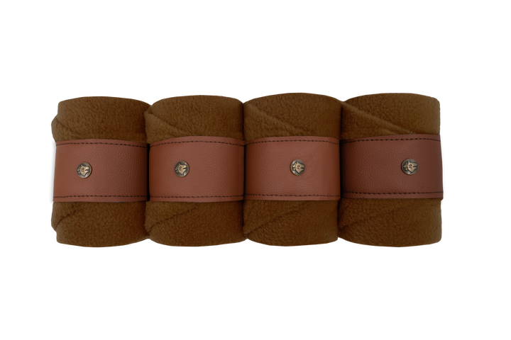 16C Leatherette Polos, Camel & Cognac