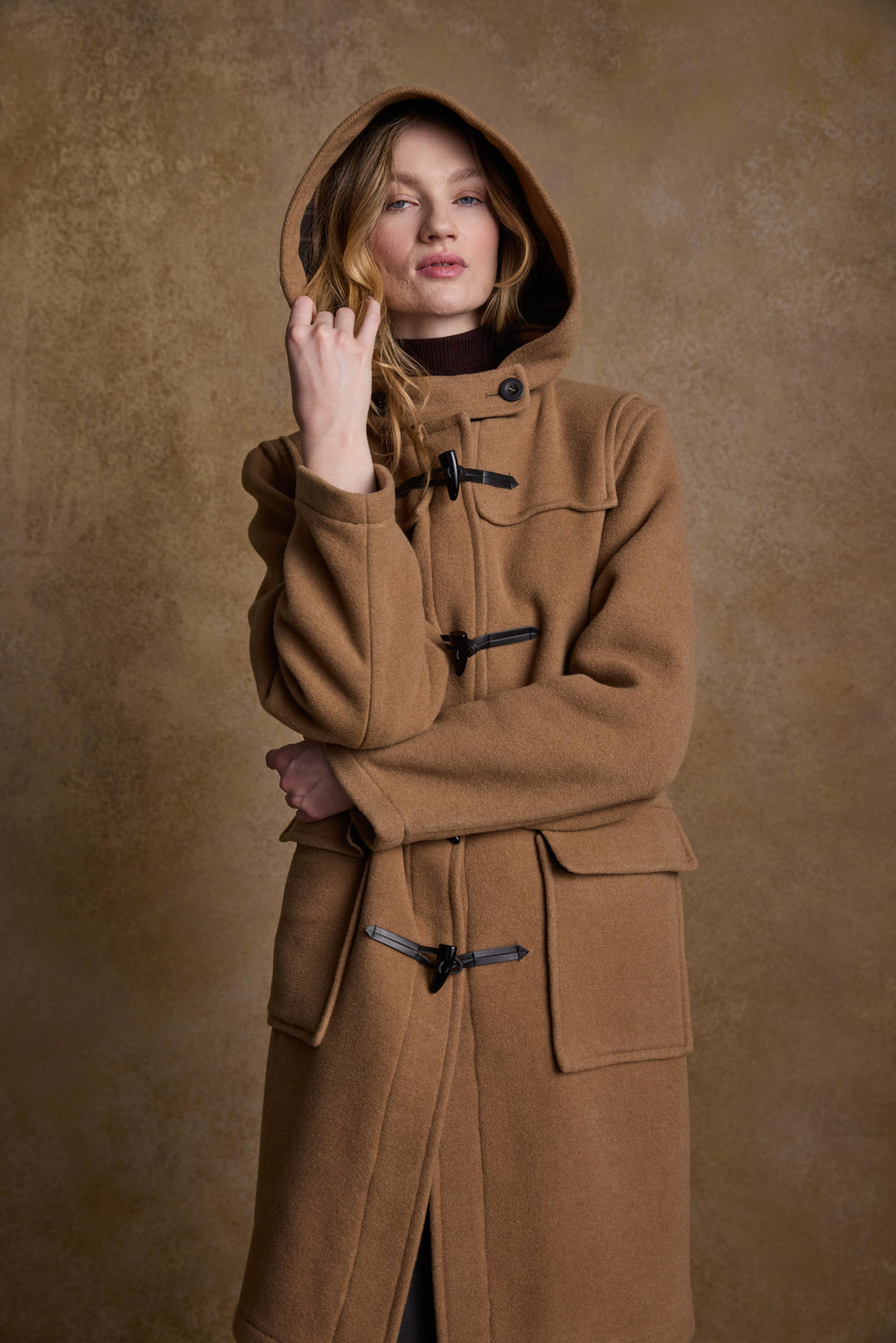 Alex Wool Duffle Coat - Camel