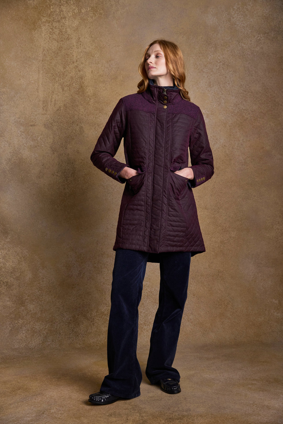 Jodie Wax Coat - Claret