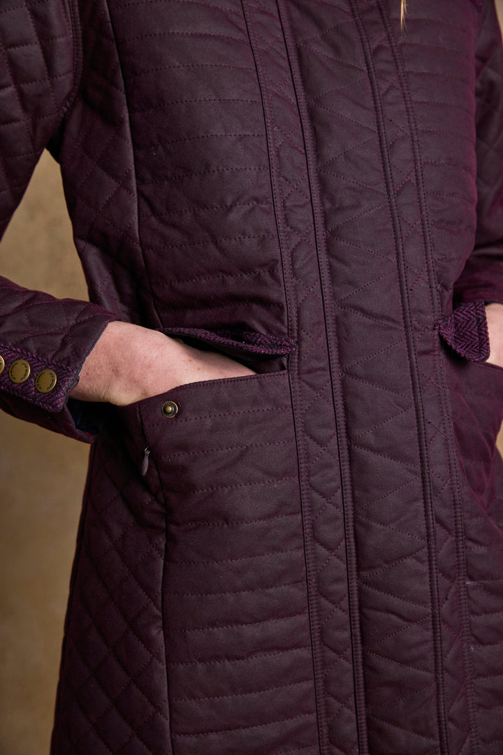 Jodie Wax Coat - Claret
