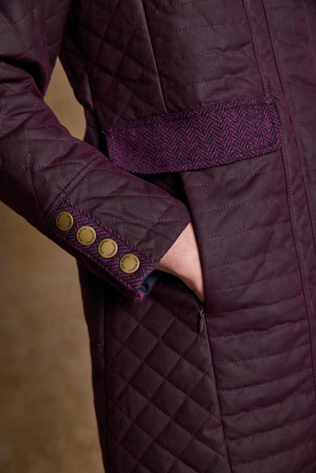 Jodie Wax Coat - Claret