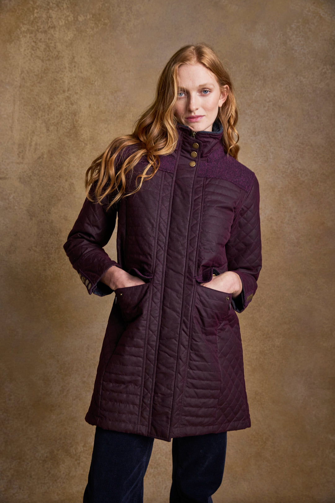 Jodie Wax Coat - Claret