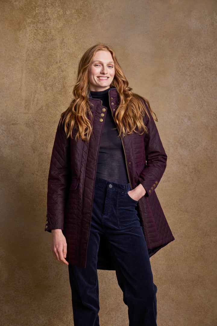 Jodie Wax Coat - Claret