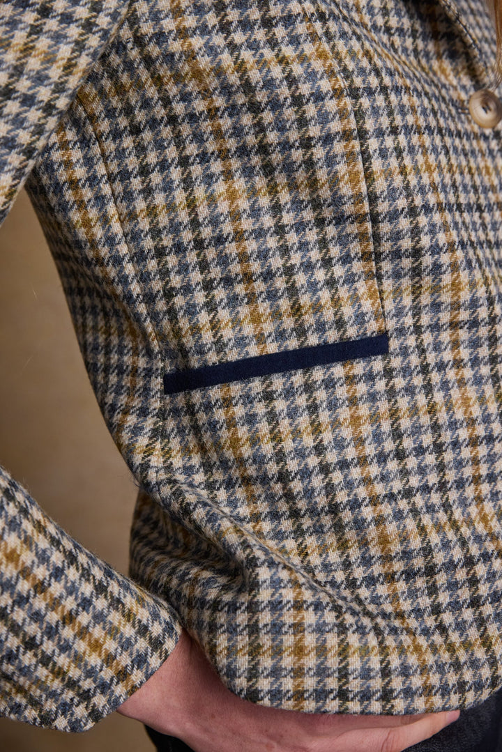 Jack Murphy Ireland - Sasha Tweed Jacket - Saffron Cobalt Check - Tweed