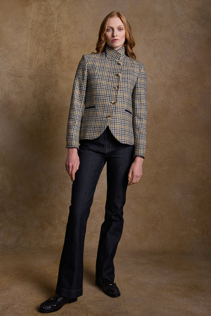 Jack Murphy Ireland - Sasha Tweed Jacket - Saffron Cobalt Check - Tweed