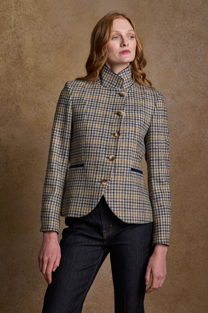 Jack Murphy Ireland - Sasha Tweed Jacket - Saffron Cobalt Check - Tweed