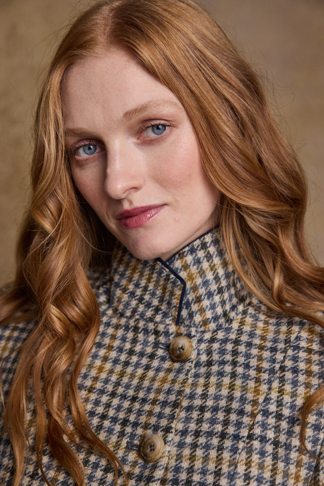 Jack Murphy Ireland - Sasha Tweed Jacket - Saffron Cobalt Check - Tweed