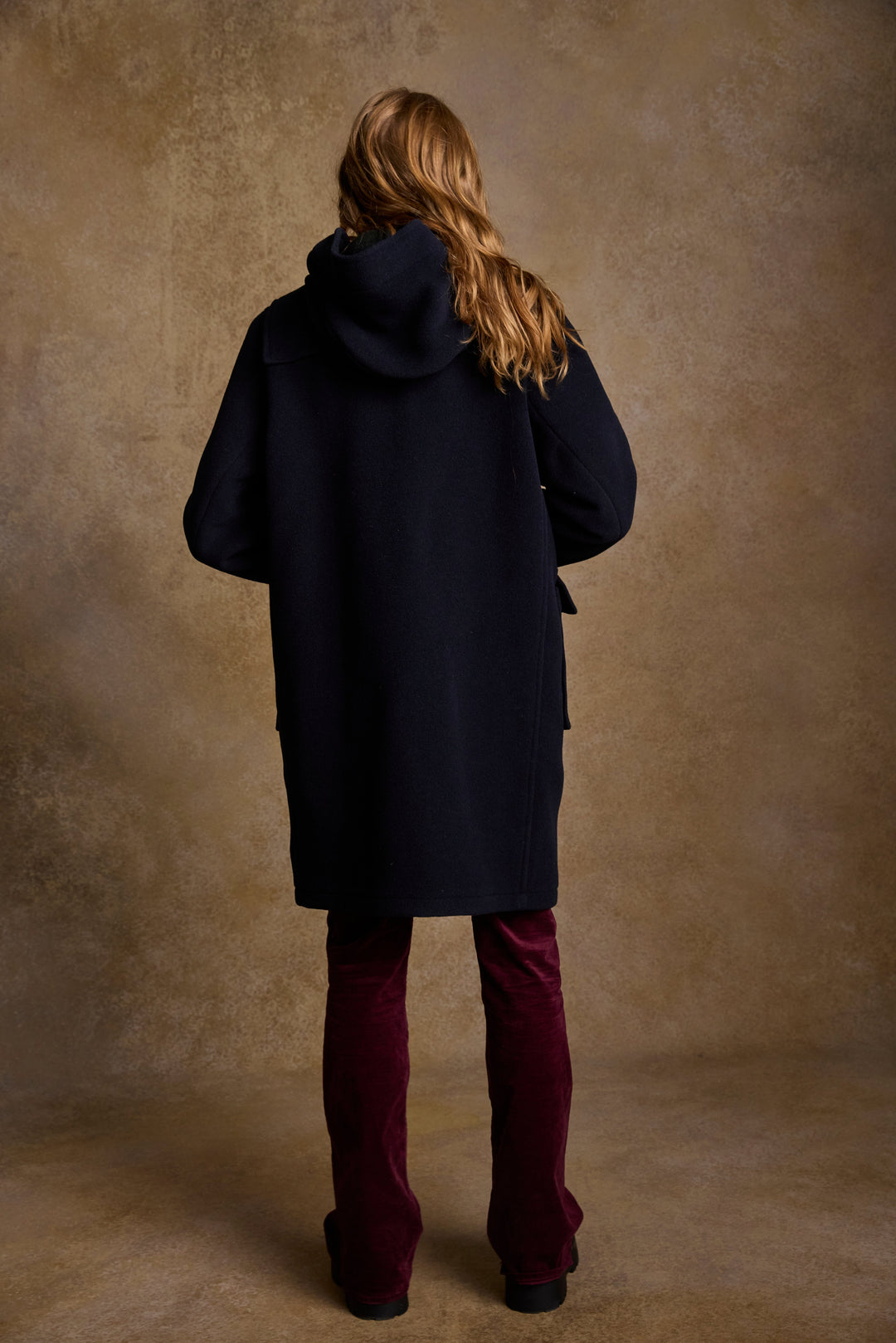 Alex Wool Duffle Coat - Navy