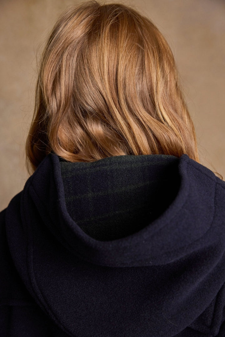 Jack Murphy Clothing - Alex Wool Duffle Coat - Navy - Tweed