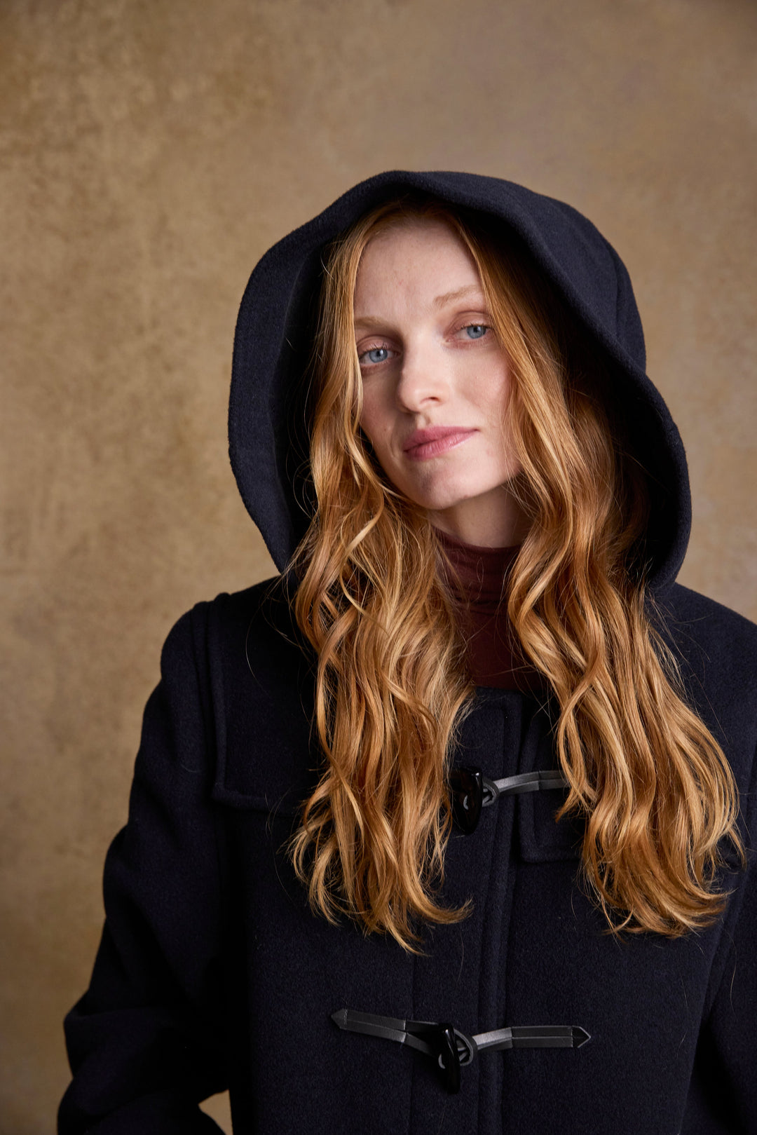 Alex Wool Duffle Coat - Navy