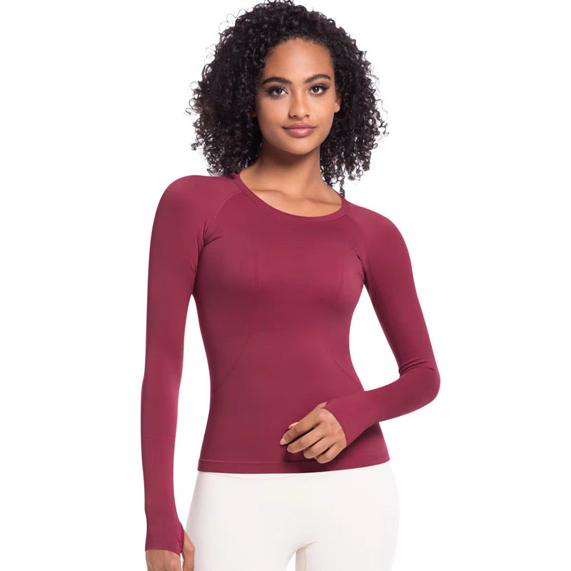 Burgundy LS Seamless Performance Baselayer