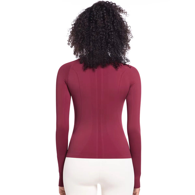 Burgundy LS Seamless Performance Baselayer