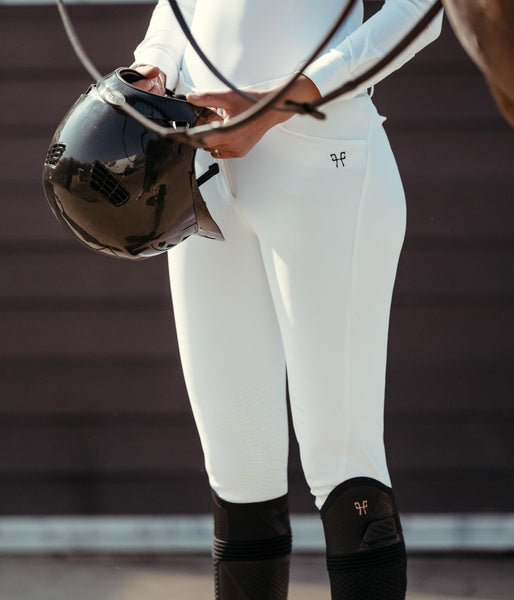 X-Design white second-skin riding trousers