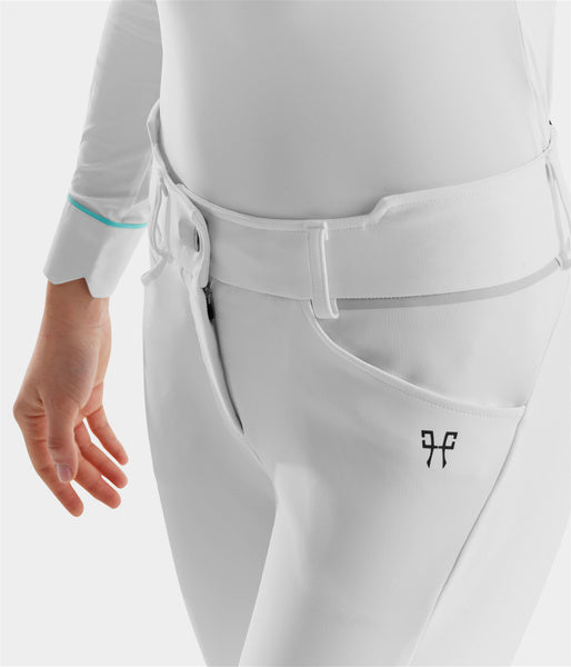 X-Design white second-skin riding trousers
