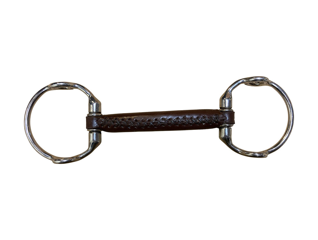 Eggbutt Round Leather Gag bit