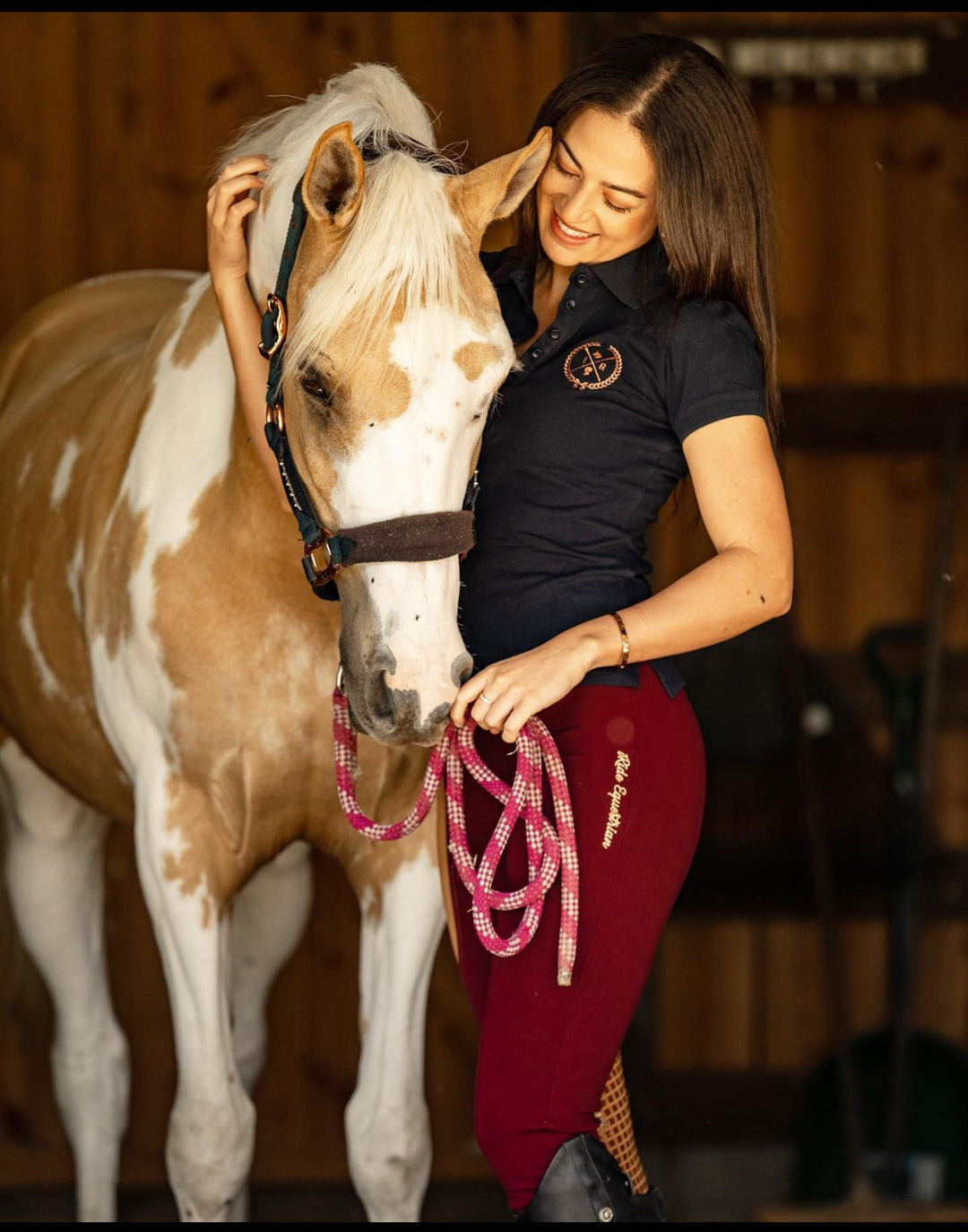 Classic iRide Polo - Black & Rose Gold