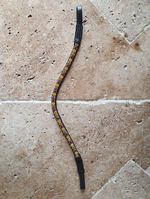 Forest Green Browband by Lady Godiva Equestrian - view 3