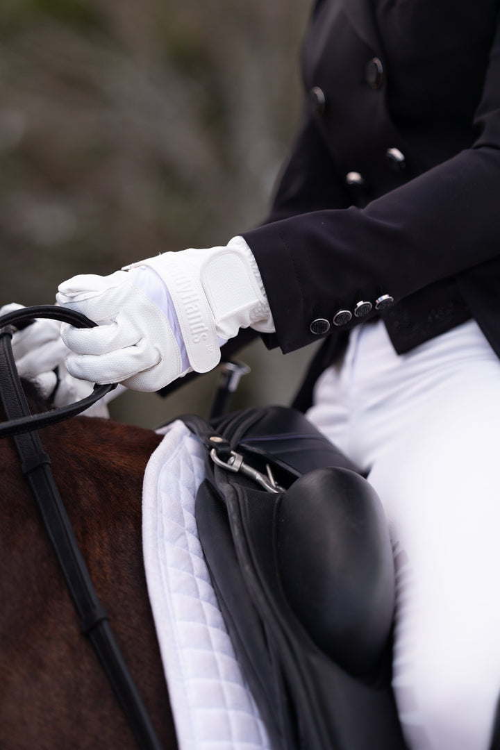 SteadyHands Riding Gloves - WHITE