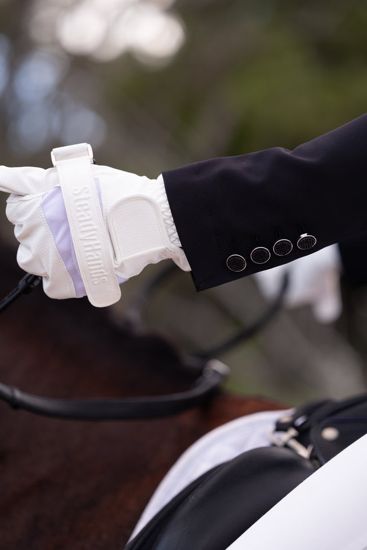 SteadyHands Riding Gloves - WHITE