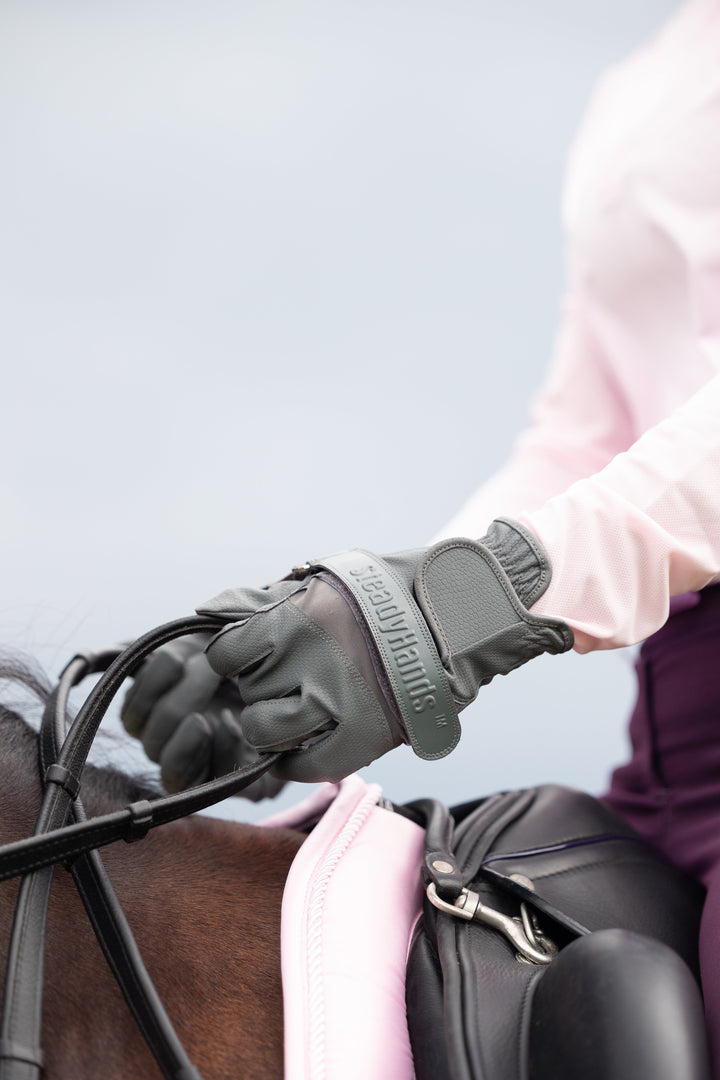 SteadyHands Riding Gloves - GREY