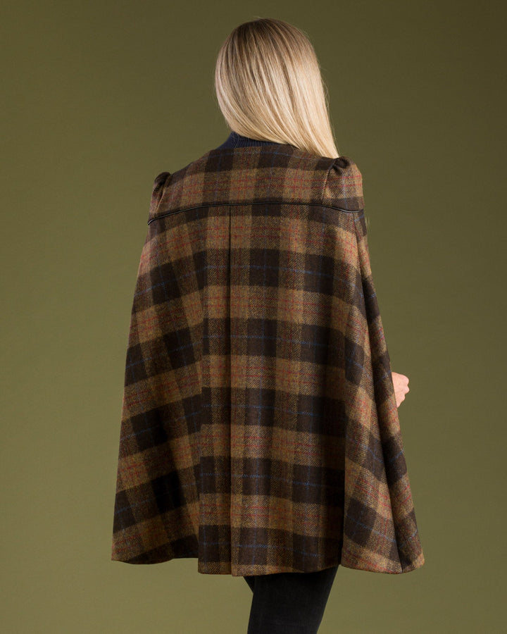 Jack Murphy Ireland - Aisling II Tailored Cape - Auburn Check - Tweed