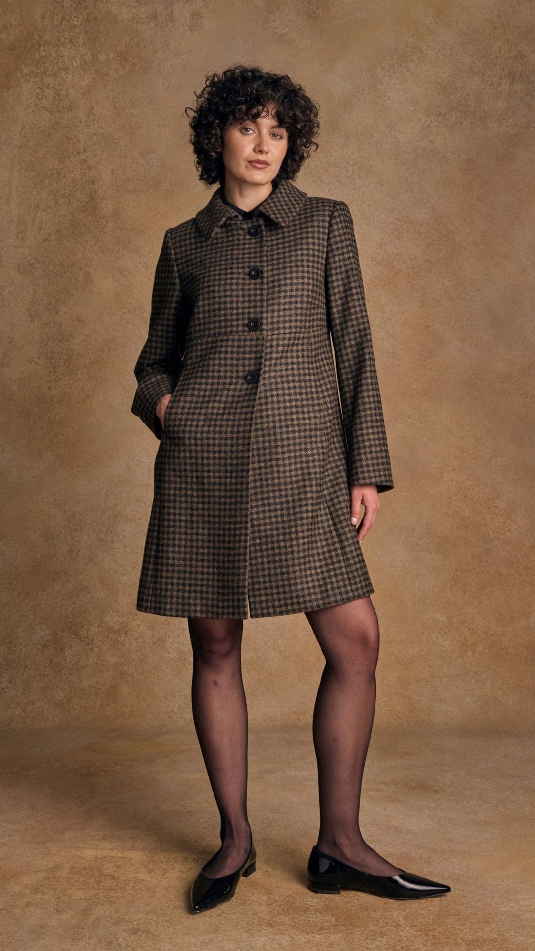 Jack Murphy Ireland - Aimee Tweed Coat - Earth Check - Tweed
