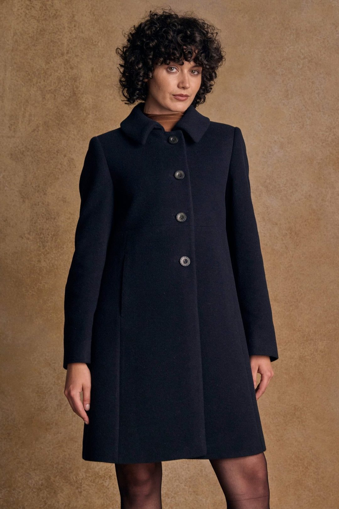 Jack Murphy Ireland - Aimee Wool Coat - Navy Melton - Tweed