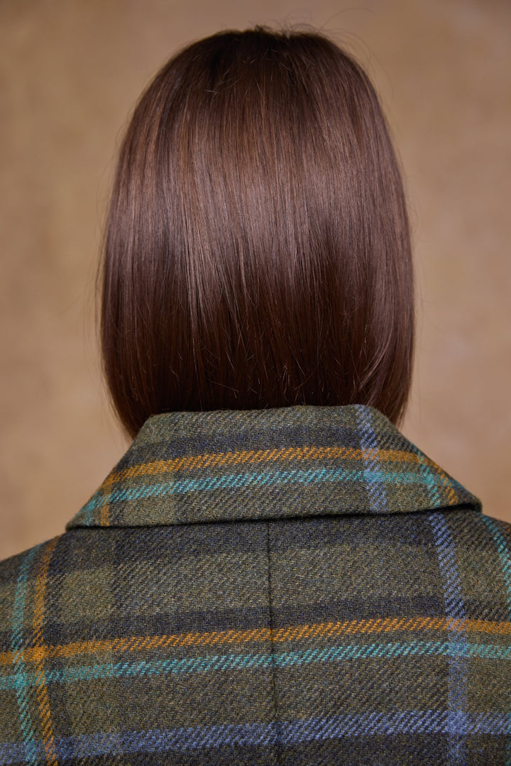 Aimee Tweed Coat - Sage & Emerald Check