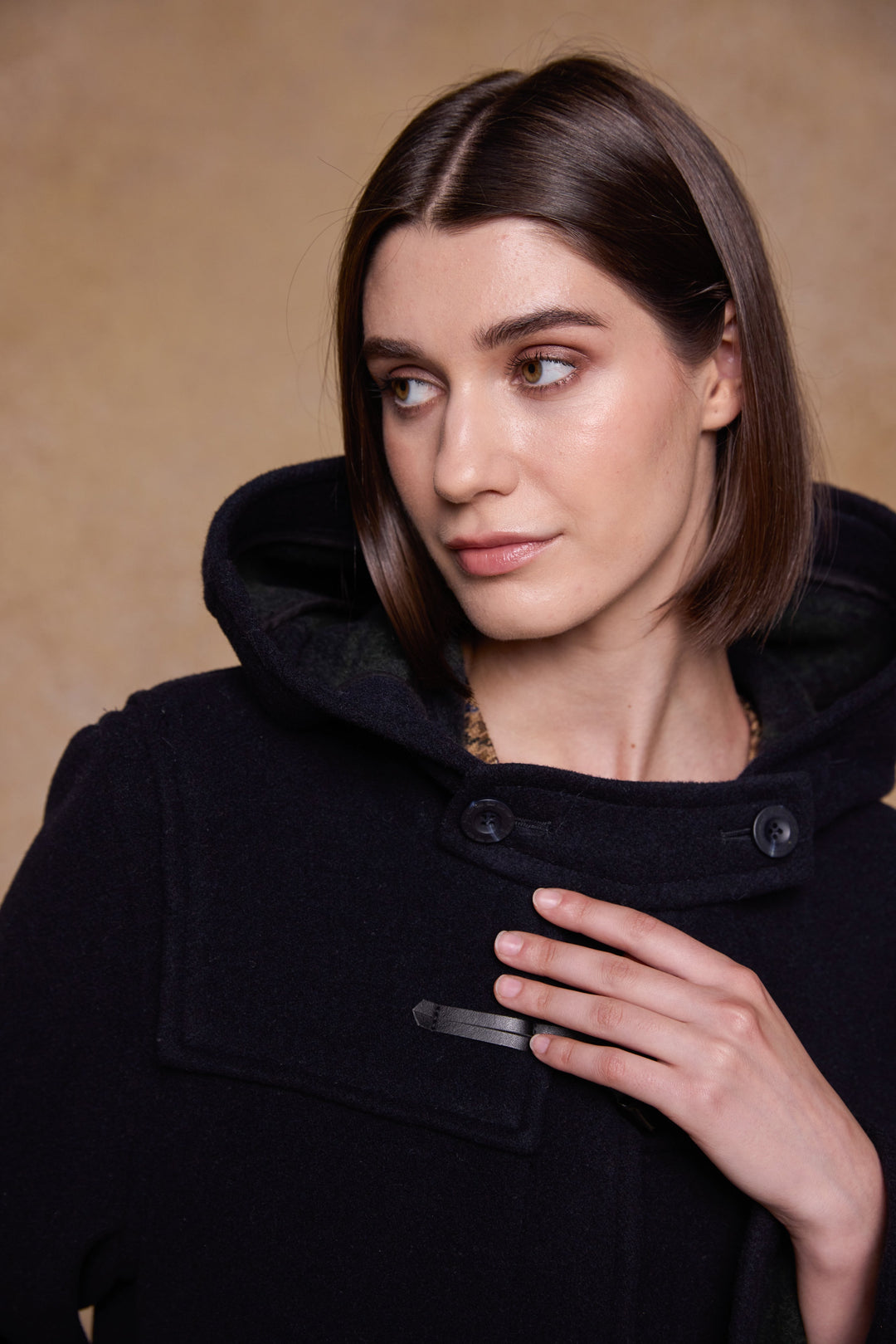 Alex Wool Duffle Coat - Navy